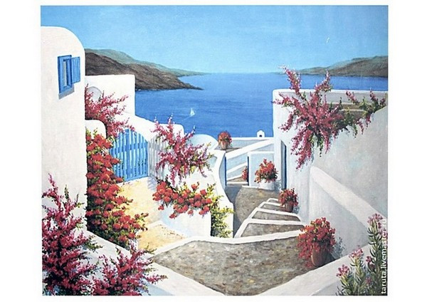 

Картина за номерами ООПТ Санторіні 40*50см