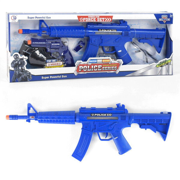 

Полицейский игровой набор детский CH Toys Police с автоматом и пистолетом Синий (r51120)