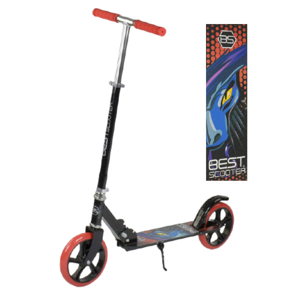 

Дитячий двоколісний самокат Best Scooter 30458 складний колеса PU 20 см Чорний (123430)