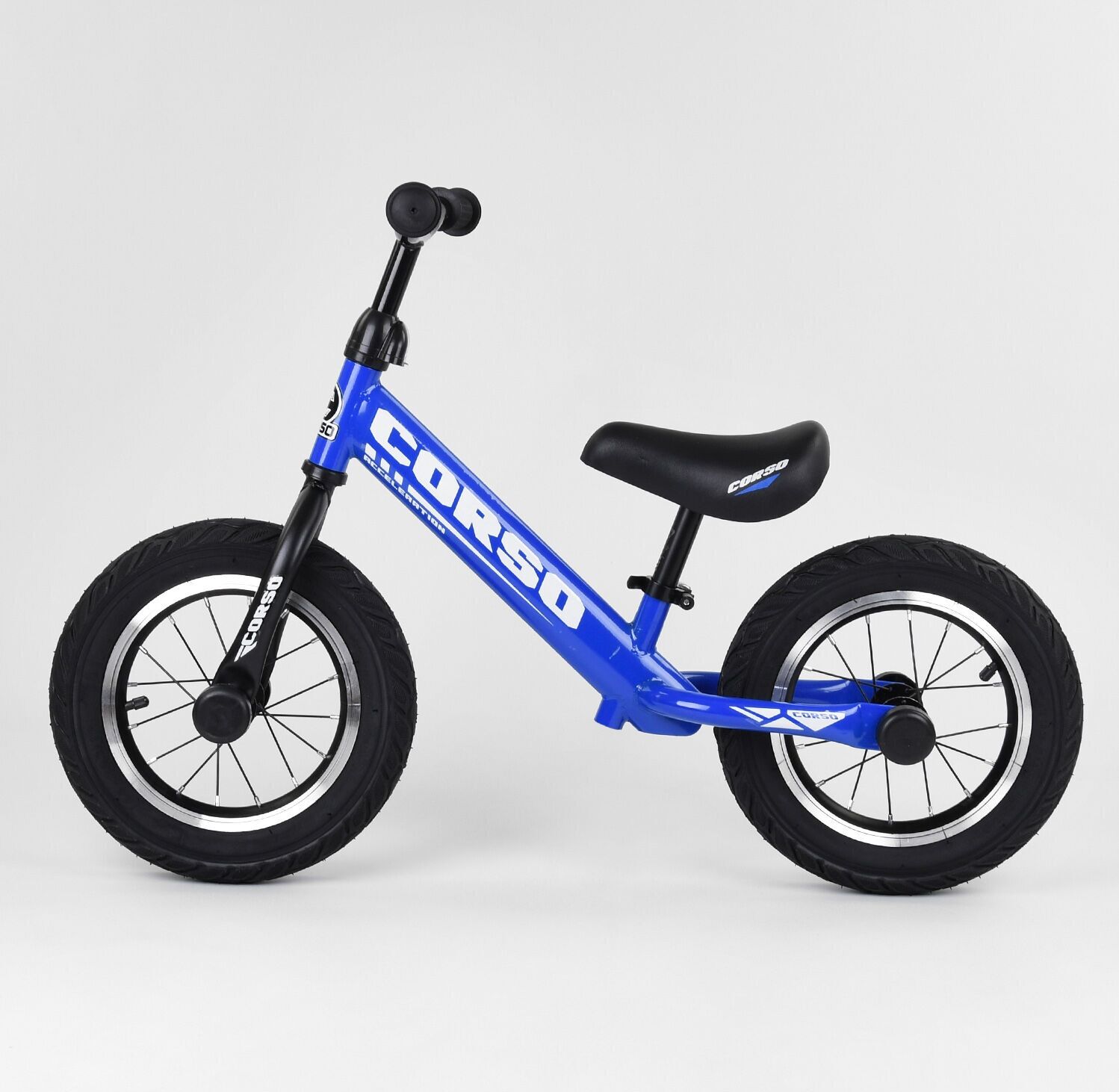 

Біговел дитячий велобіг Corso Acceleration 55408 сталева рама надувні колеса 12" Синій (123393)