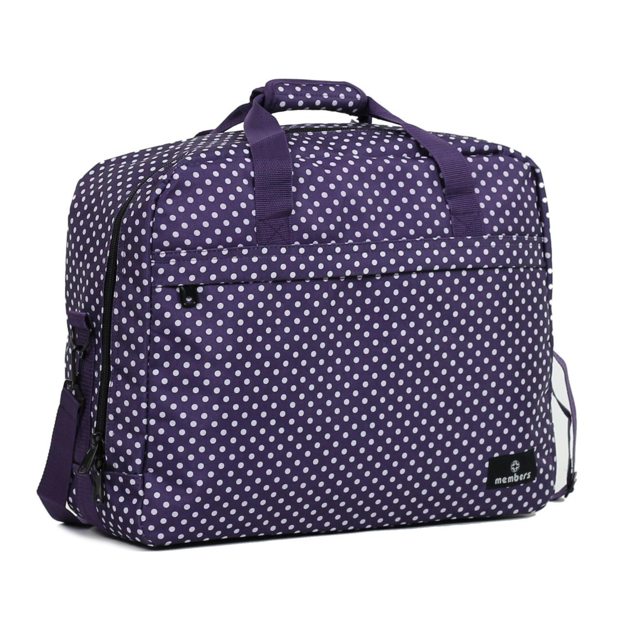 

Сумка дорожная Members Essential On-Board Travel Bag 40 Purple Polka