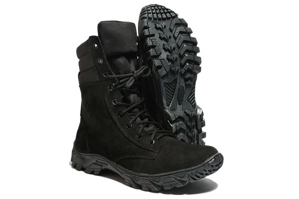 

Берцы Strongboots Хищник демисезонные кожа нубук Черные 5154-10-14 (40)