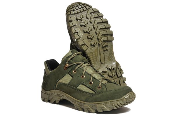 

Кроссовки Strongboots Мустанг летние кожа нубук Олива 5154-9-4 (46)