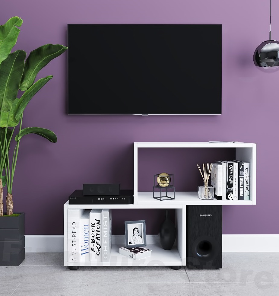 

Тумба под телевизор MebelLoft 90х30х60 см белый 5306
