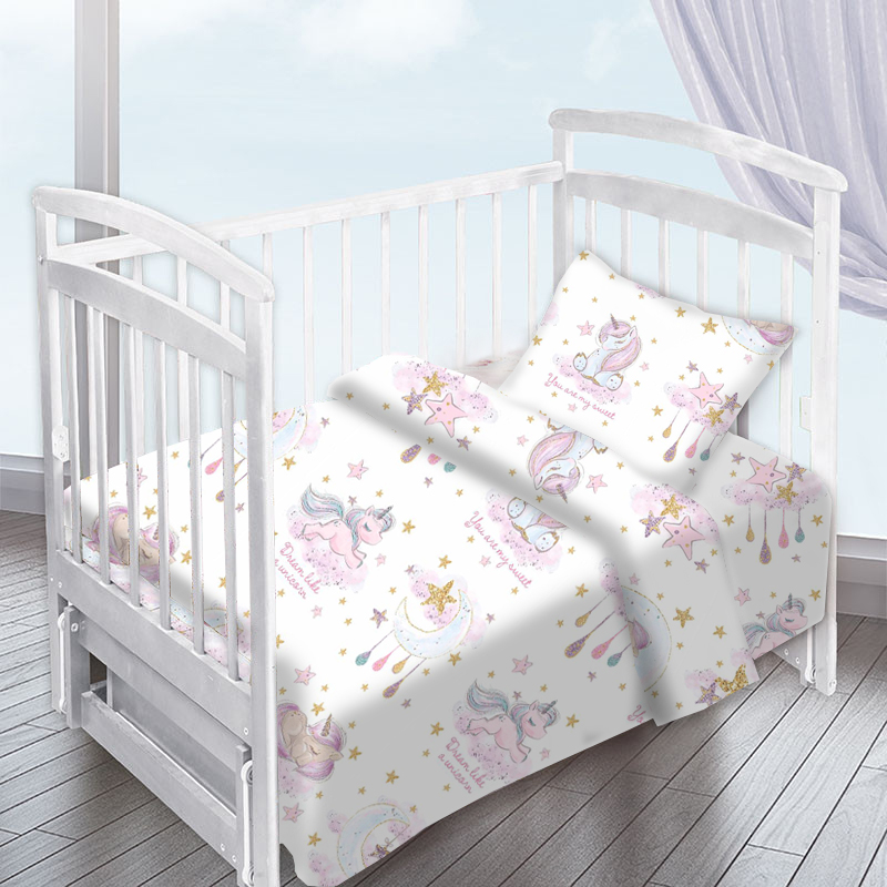 

Комплект постельного белья Novita Поплин 13251/1 Единорог Ecotton Полуторный