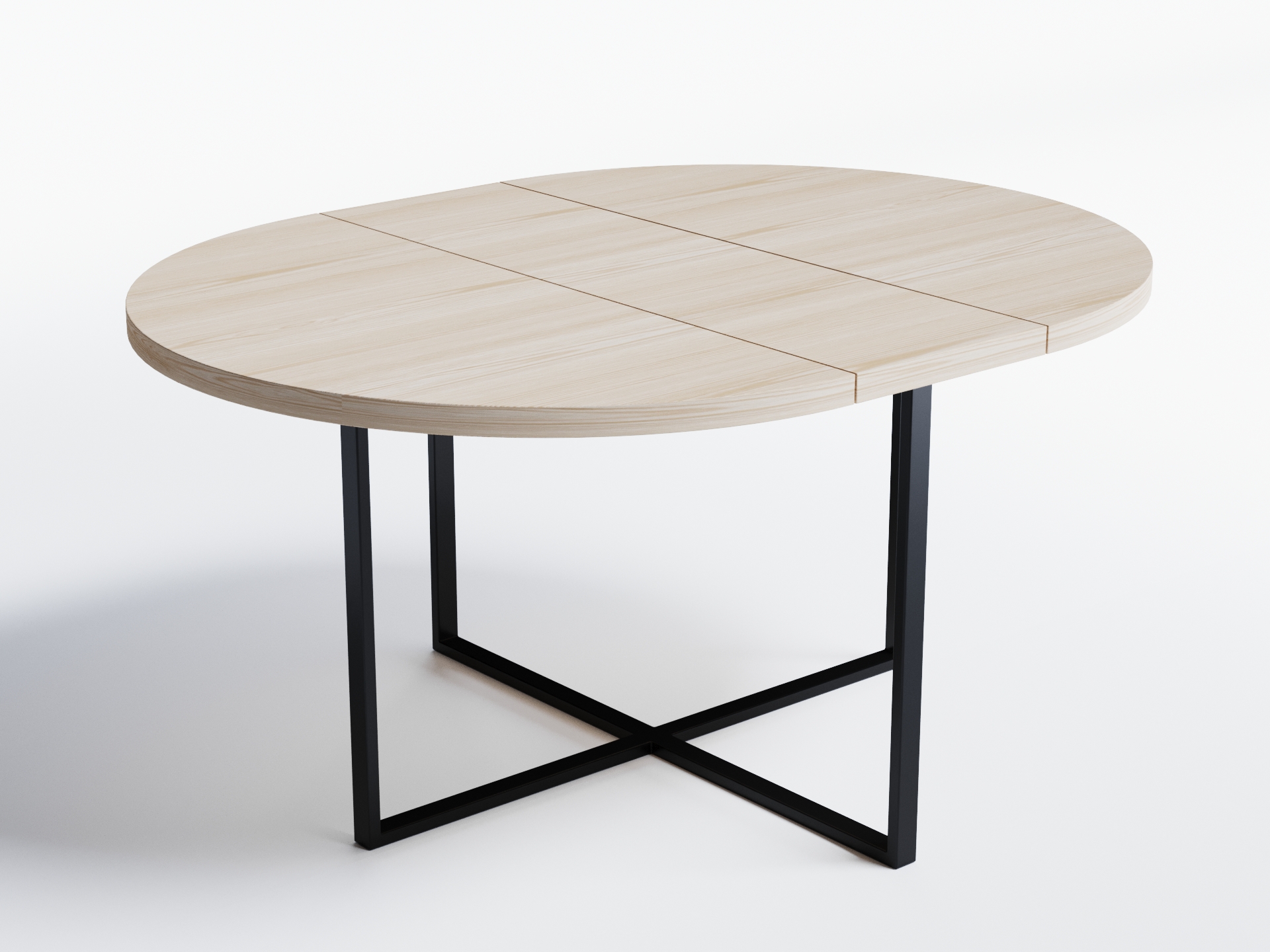 

Обеденный стол раскладной Skandi Wood SW053_R Калифорния ⌀ 100 см (+35) х 100 х 76 см Натуральный шпон Дуб Натуральный