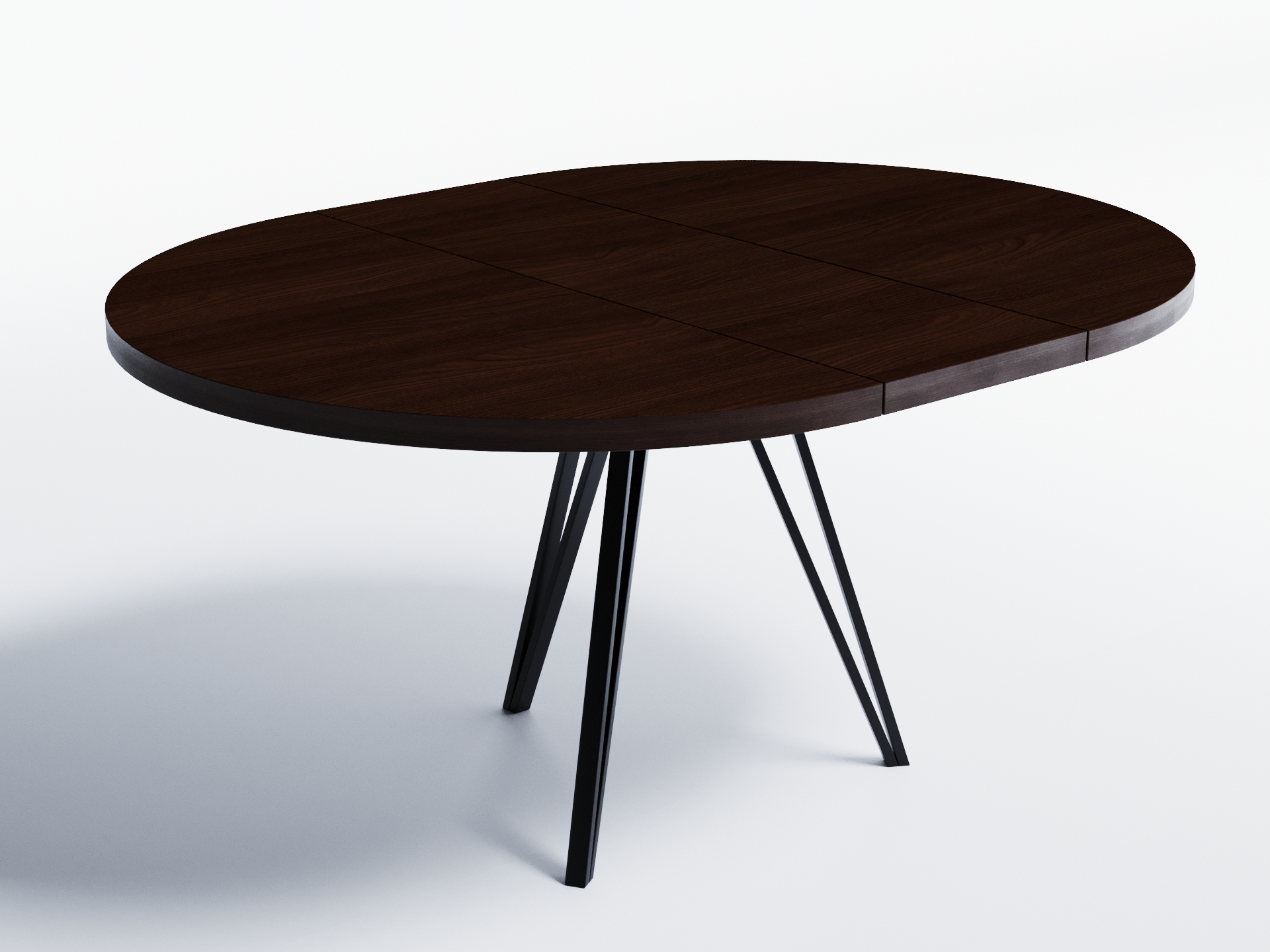 

Обеденный стол раскладной Skandi Wood SW068_R Мэриленд ⌀ 120 см (+350) х 120 х 76 см Натуральный шпон Дуб Венге