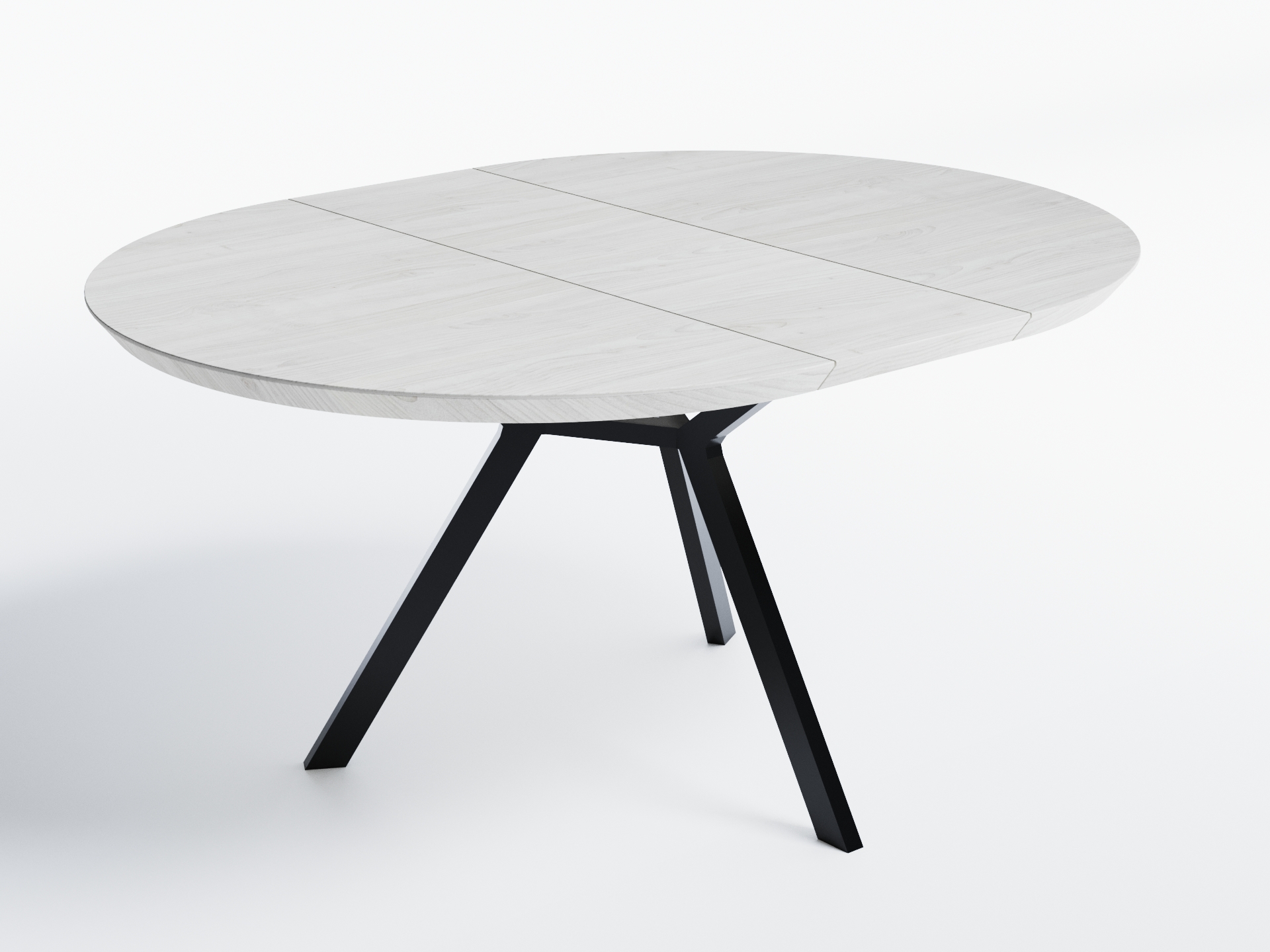 

Обеденный стол раскладной Skandi Wood SW110_R Огаста ⌀ 100 см (+35) х 100 х 76 см Натуральный шпон Дуб Белый