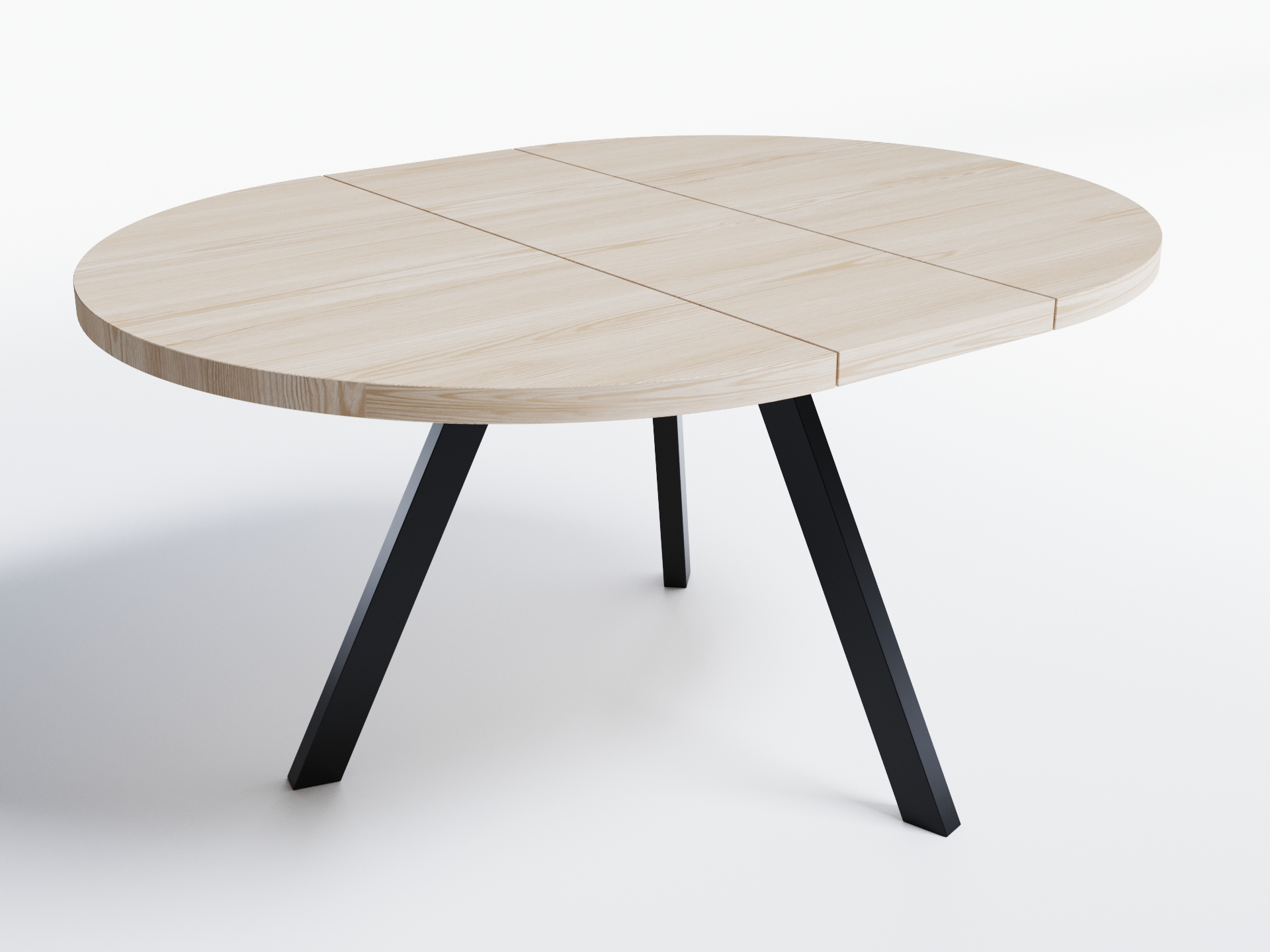 

Обеденный стол раскладной Skandi Wood SW059_R Коннектикут ⌀ 100 см (+35) х 100 х 76 см Натуральный шпон Дуб Натуральный