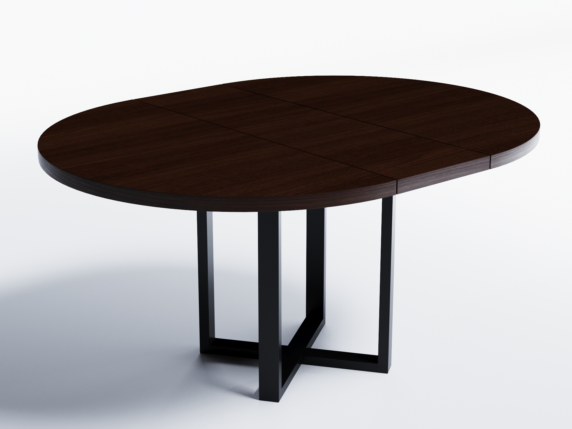 

Обеденный стол раскладной Skandi Wood SW079_R Нью-Йорк ⌀ 100 см (+35) х 100 х 76 см Натуральный шпон Дуб Венге