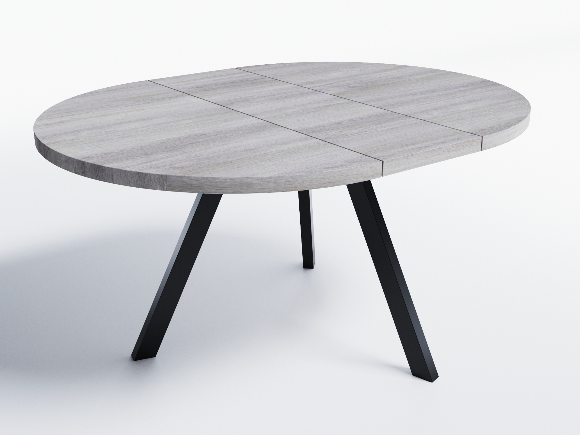 

Обеденный стол раскладной Skandi Wood SW059_R Коннектикут ⌀ 120 см (+350) х 120 х 76 см Натуральный шпон Дуб Серый