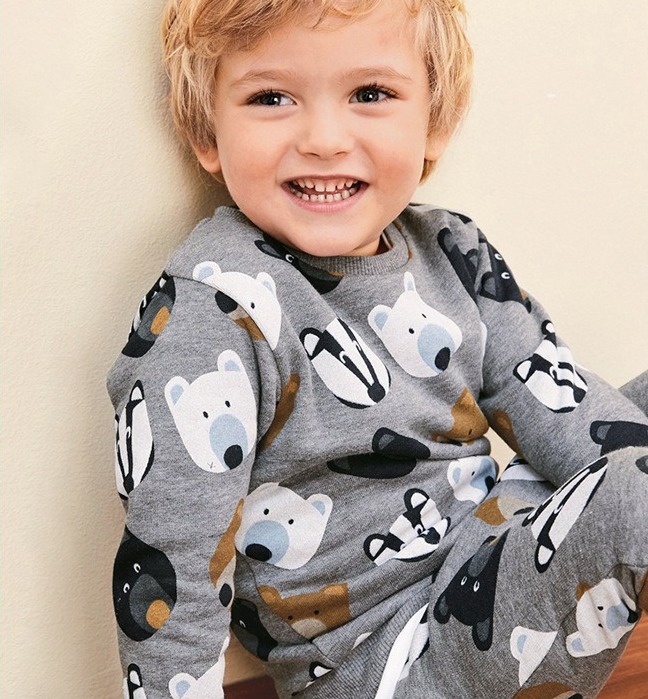 

Костюм для хлопчика 2 в 1 Colored bears Little Maven (128 / 7 років) Сірий