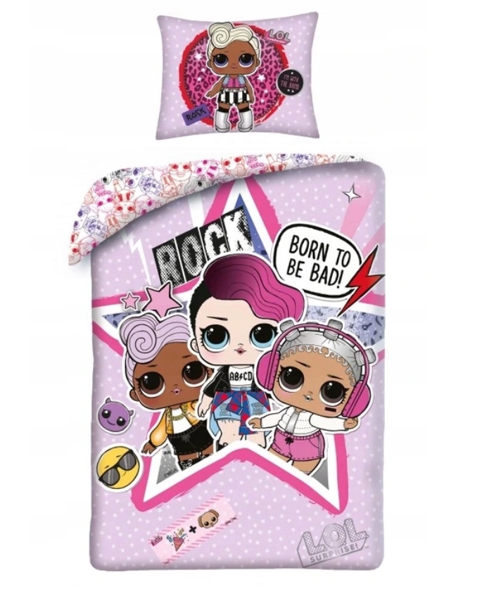 

Детское постельное белье ЛОЛ, Surprise LOL двухстороннее, 140 x 200 см, хлопок (наволочка+пододеяльник) по лицензии (LOL-018)