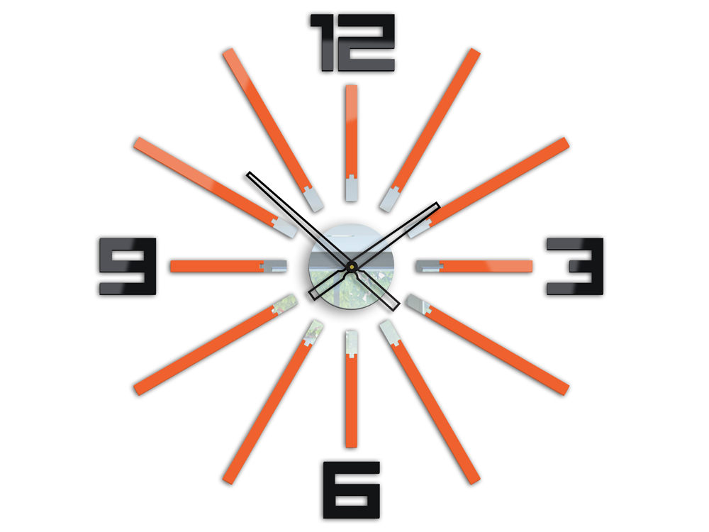 

Часы настенные BRILLIANT ORANGE оранжевые 65 см Modern Clock