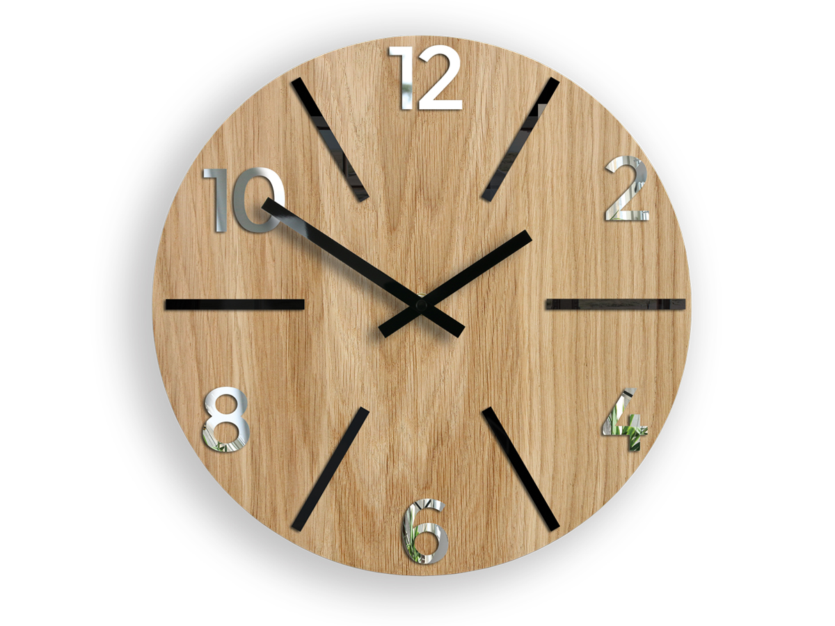 

Часы настенные AKSEL BLACK & MIRROR 33 см Modern Clock