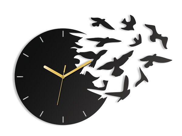 

Часы настенные PARADISE BIRDS черные 30 см Modern Clock