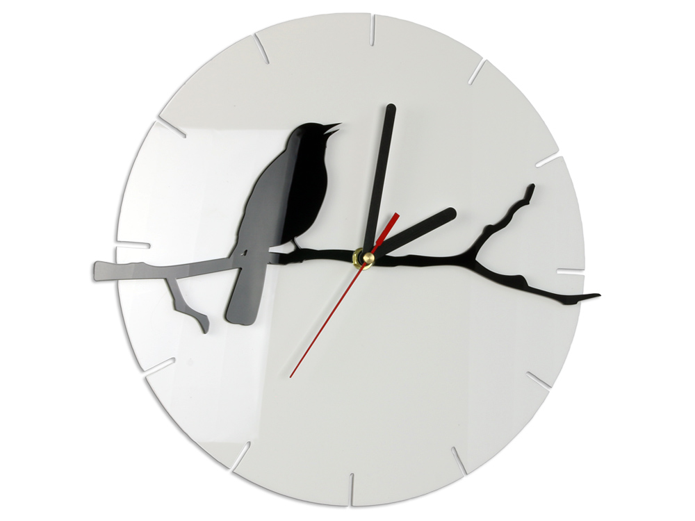 

Часы настенные Bird белые 30 см Modern Clock (BirdWhite&black)