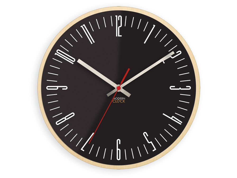 

Часы настенные PIANO черные 30 см Modern Clock