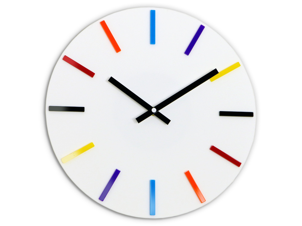 

Часы настенные COLORFUL WHITE белые 32 см Modern Clock