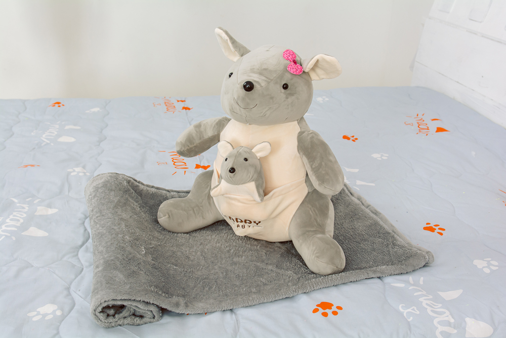 

Плед детский MirSon №1063 Kangaroo Gray 100х160