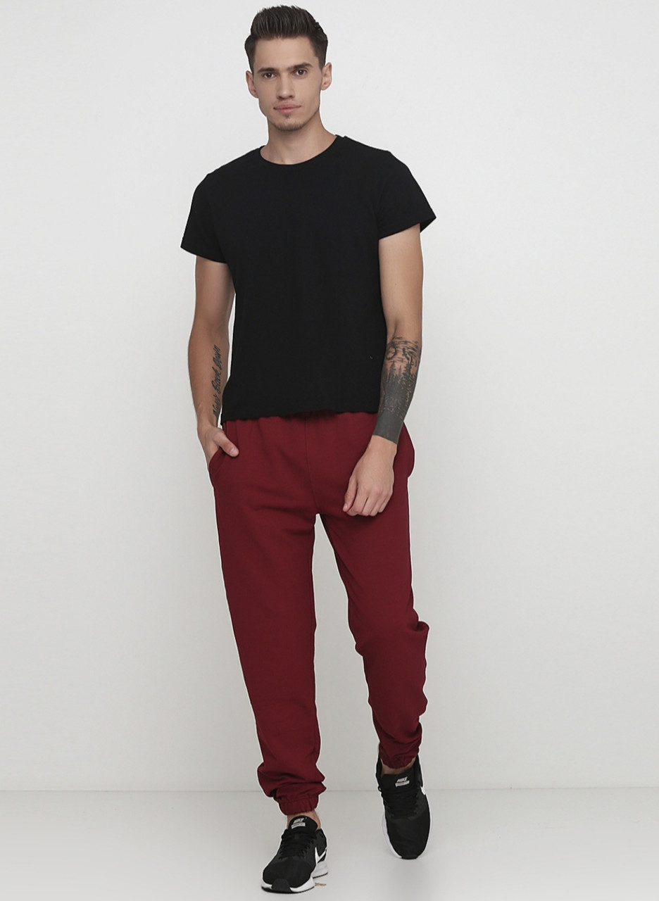 

Штаны Solo Спортивные  Темно бордовый Mn854, Штаны Solo Спортивные M Темно бордовый Mn854