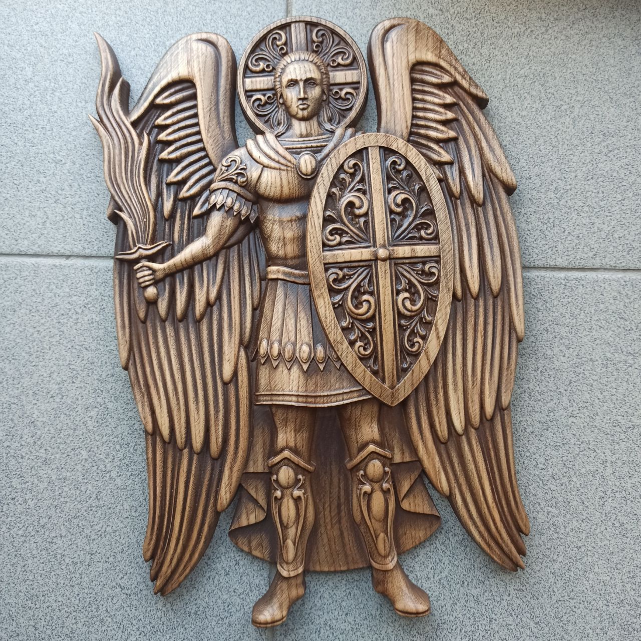 

Барельеф "Архангел Михаил", Atributlux, 60*42,4 см резной из дерева