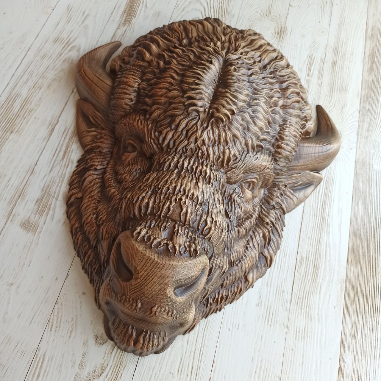 

Барельеф "Голова Бизона", Atributlux, 42*33,7 см резной из дерева