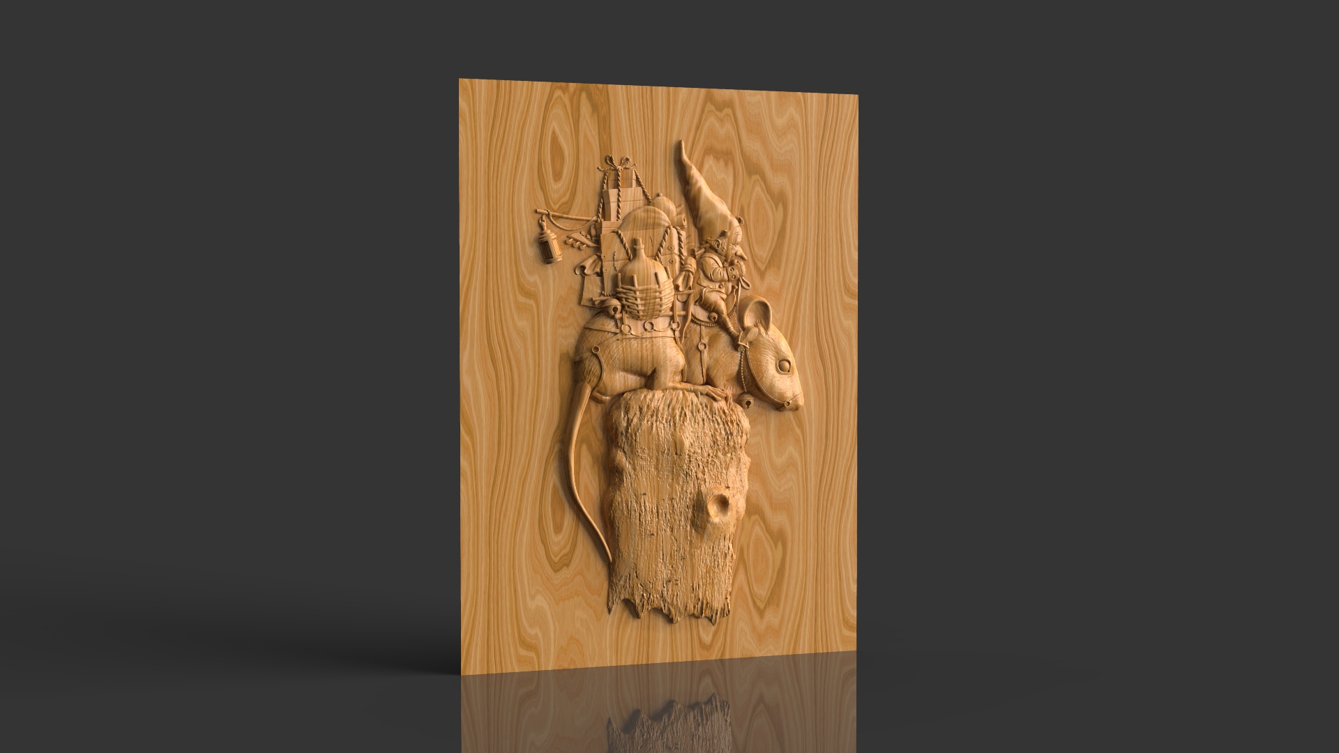 

Барельеф "Мышиные истории", Atributlux, 60*43,5 см резной из дерева