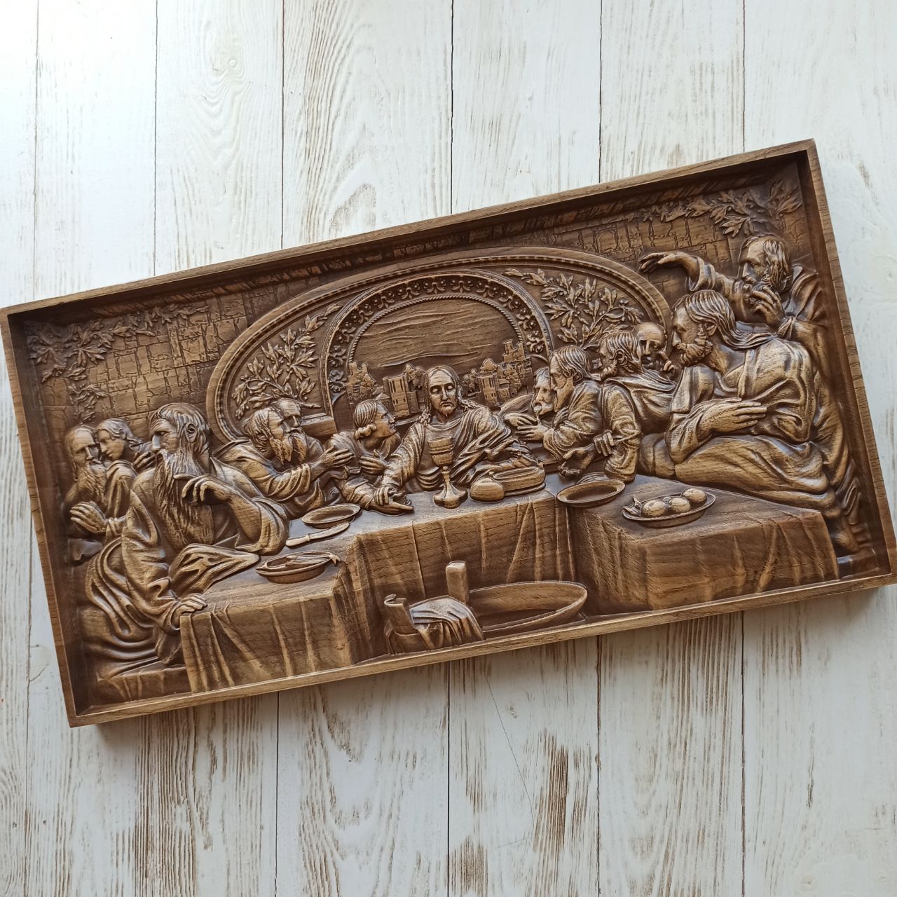 

Панно "Тайная вечеря", Atributlux,100*52,3 см резное из дерева