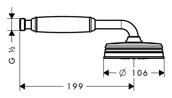 

Душевая лейка Axor Montreux 16320000 (2 режима) хром