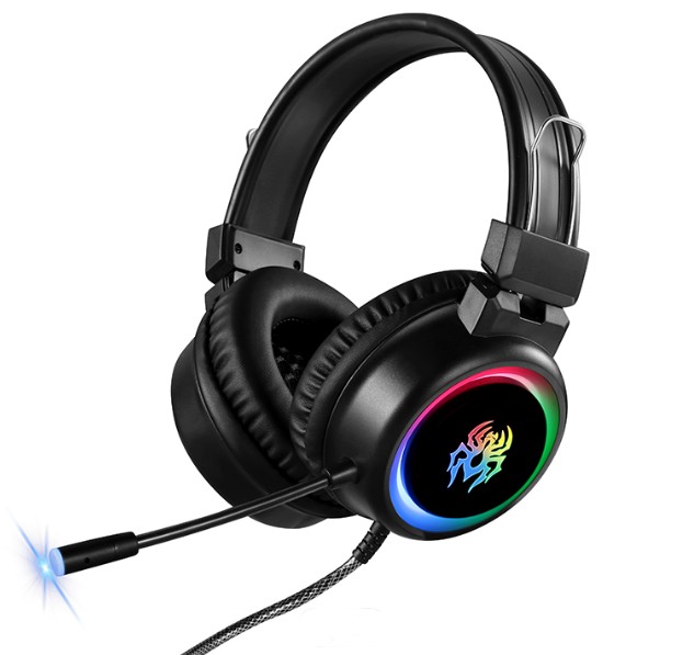 

Игровые наушники YORO V5 с RGB подсветкой и микрофоном BLACK