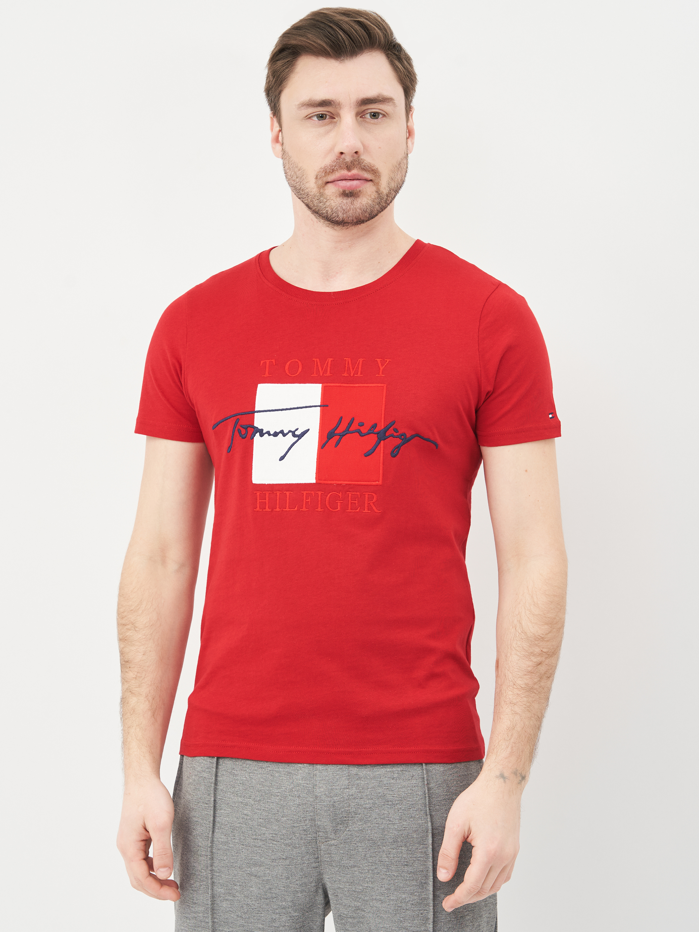 Акція на Футболка Tommy Hilfiger 10577.3 2XL (52) Червона від Rozetka