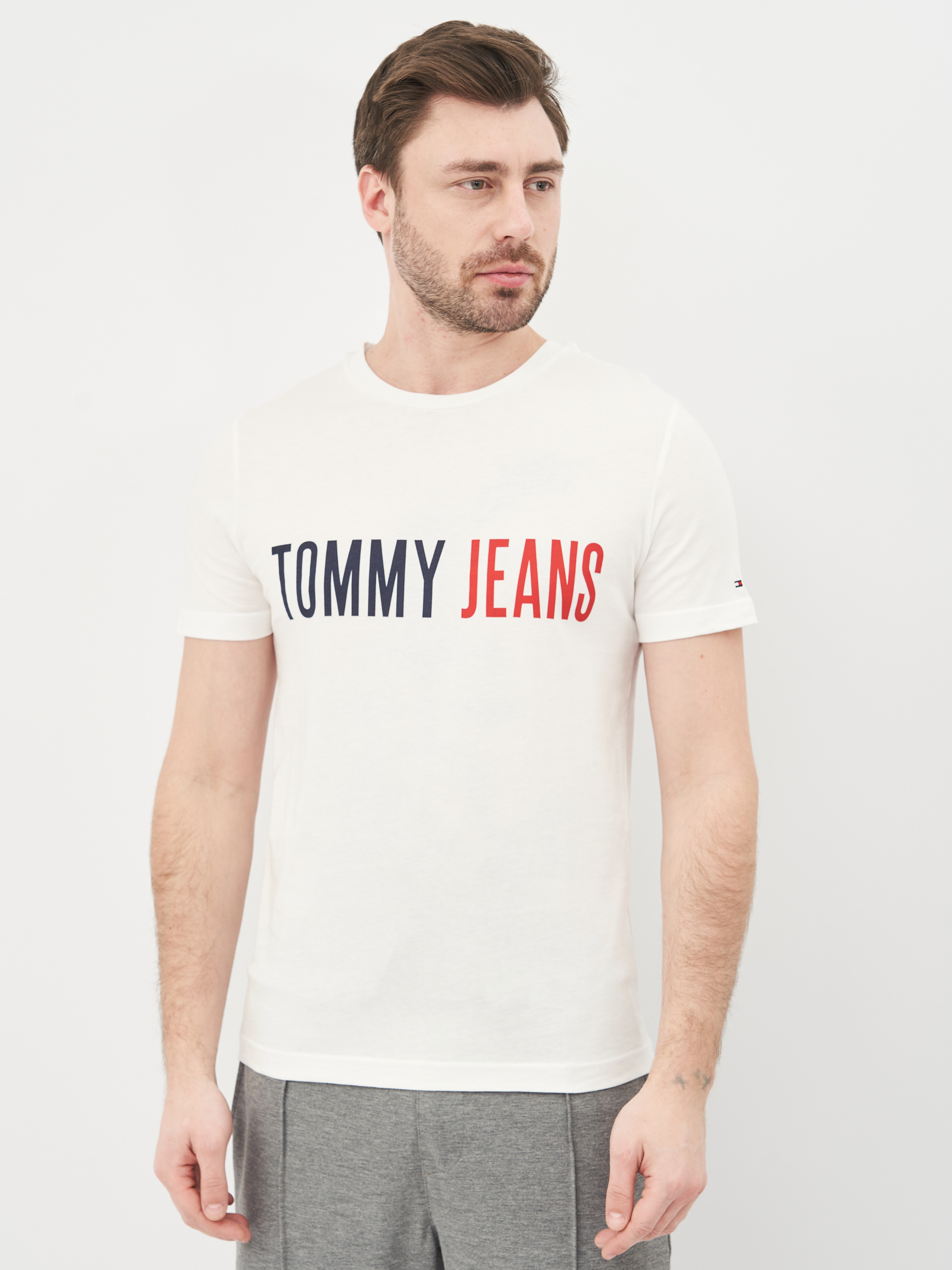 Акція на Футболка Tommy Jeans 10582.2 2XL Біла від Rozetka