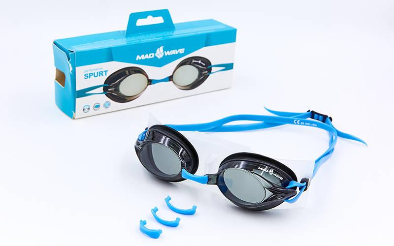 

Очки для плавания MadWave SPURT Blue-Black M042724