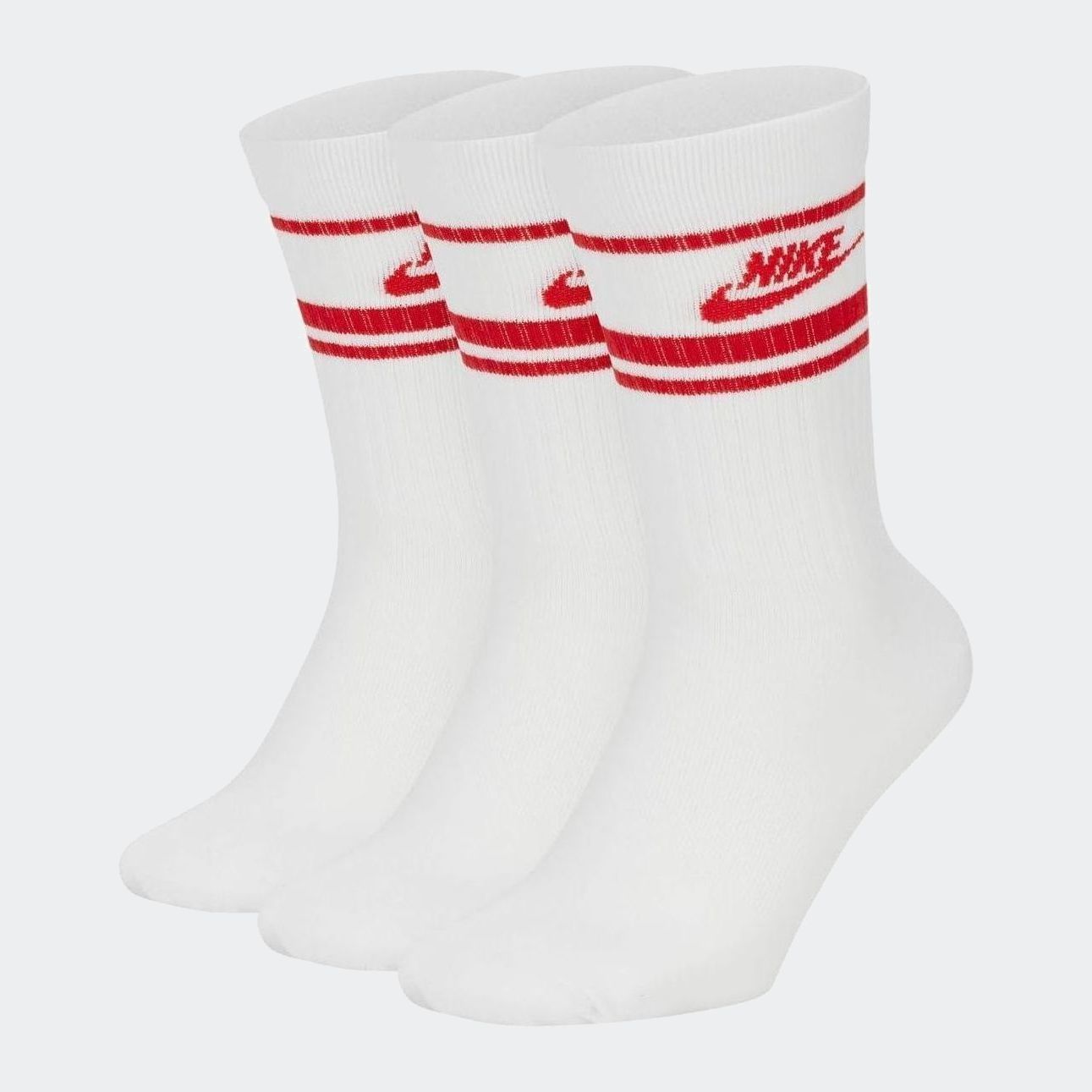 

Набор носков Nike U Nk Crew Nsw Essential Stripe 3Pr CQ0301-102 XL (46-50) 3 пары Белый/Красный