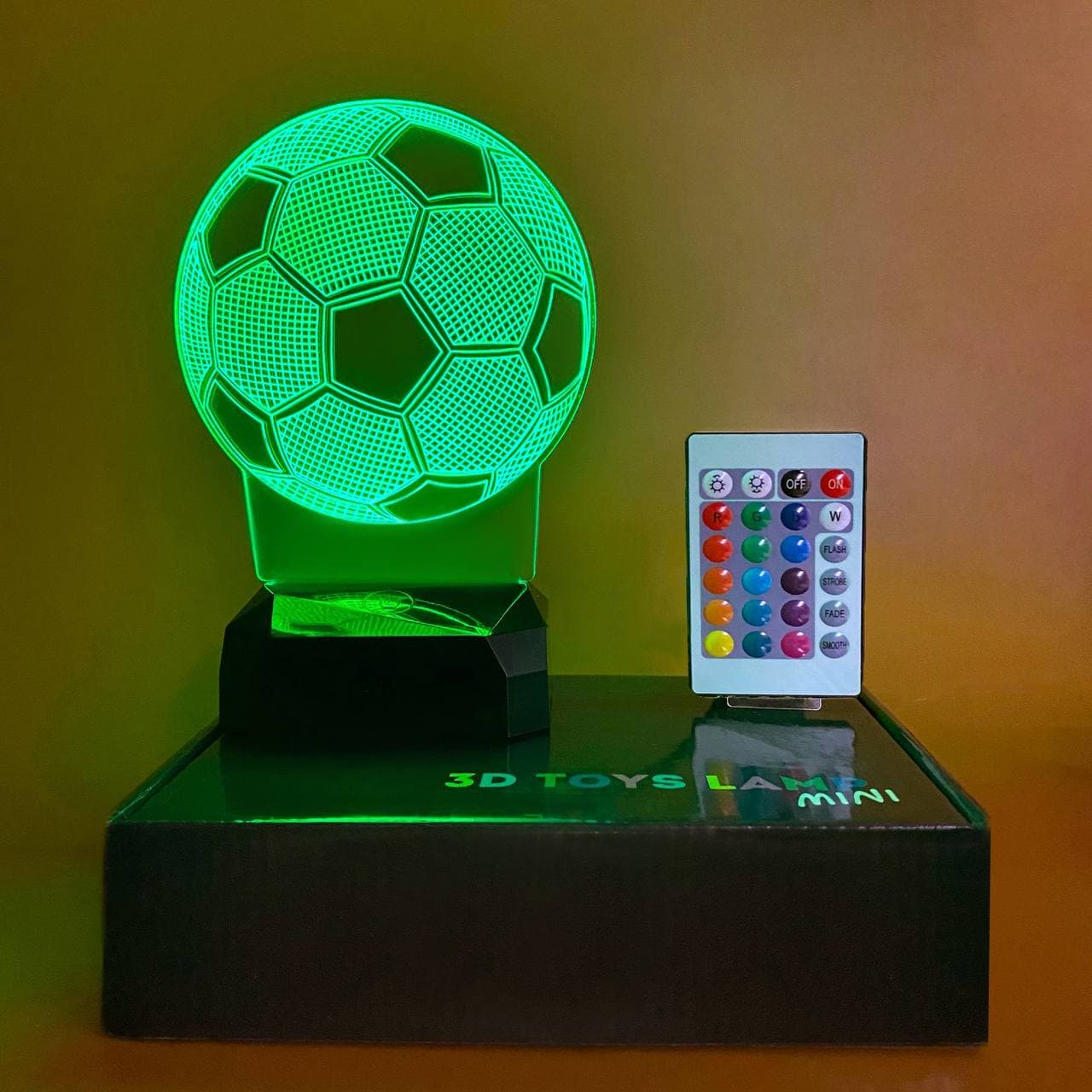 

3D светильник-ночник "Футбольный мяч" + пульт + аккумулятор 3DTOYSLAMP MINI
