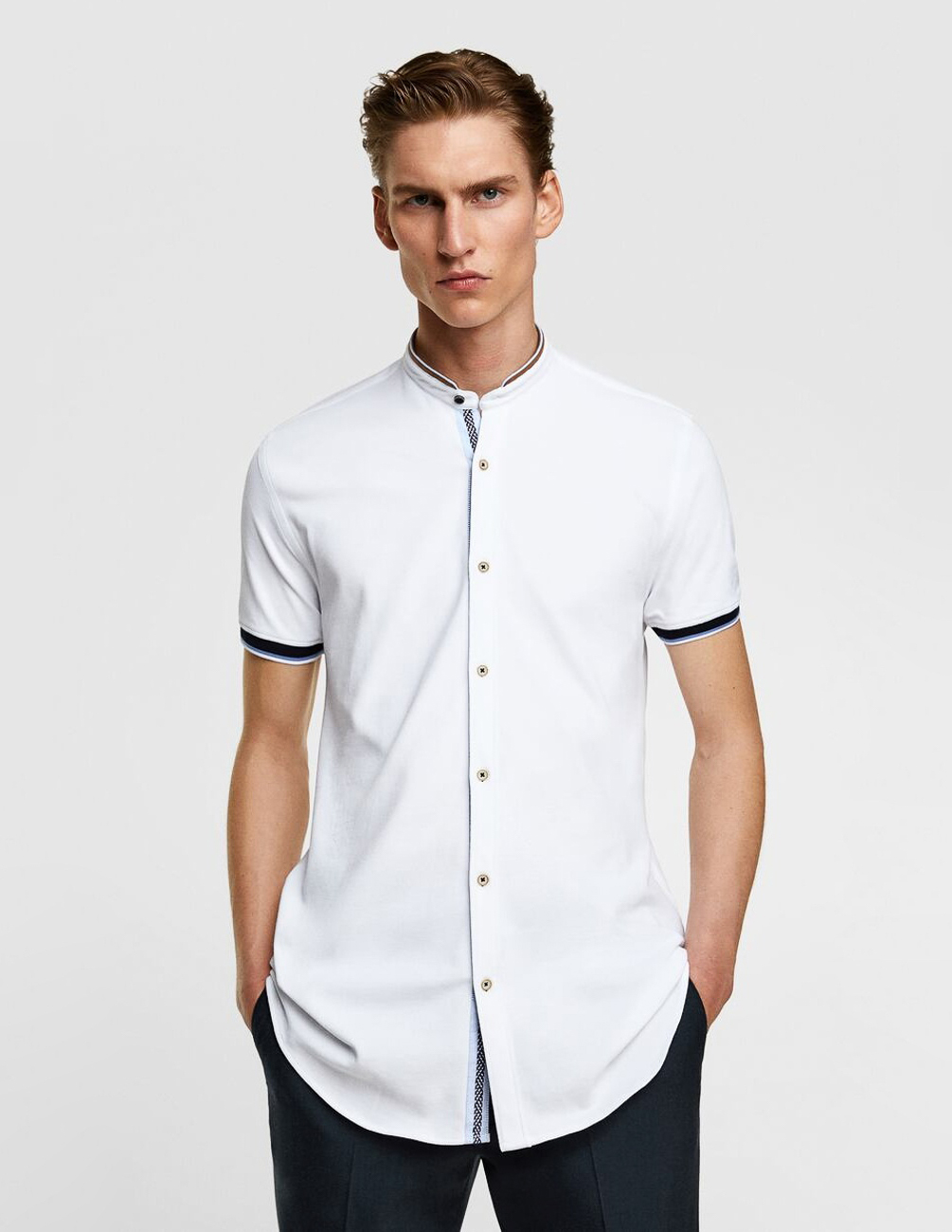 

Рубашка к/р Zara М0109226 (7545/260/250) цвет белый M