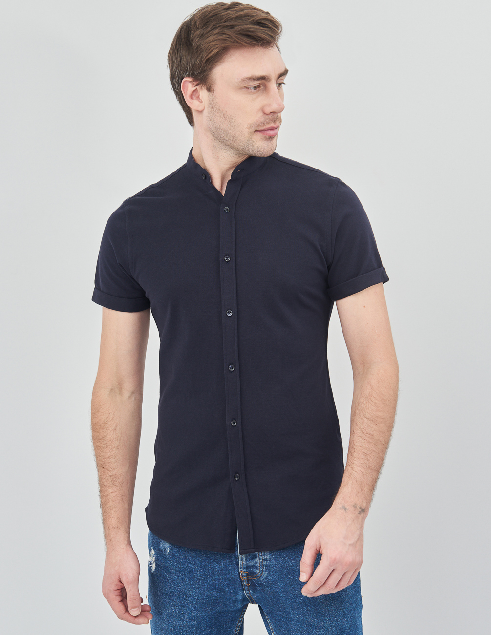 

Рубашка к/р Zara М0109251 (6264/420/401) цвет синий XXL