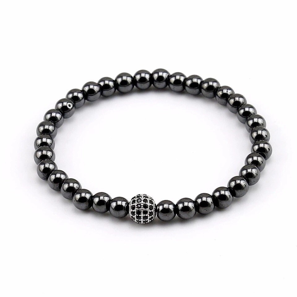 

Браслет Mawas из гематита с серебряным мячом