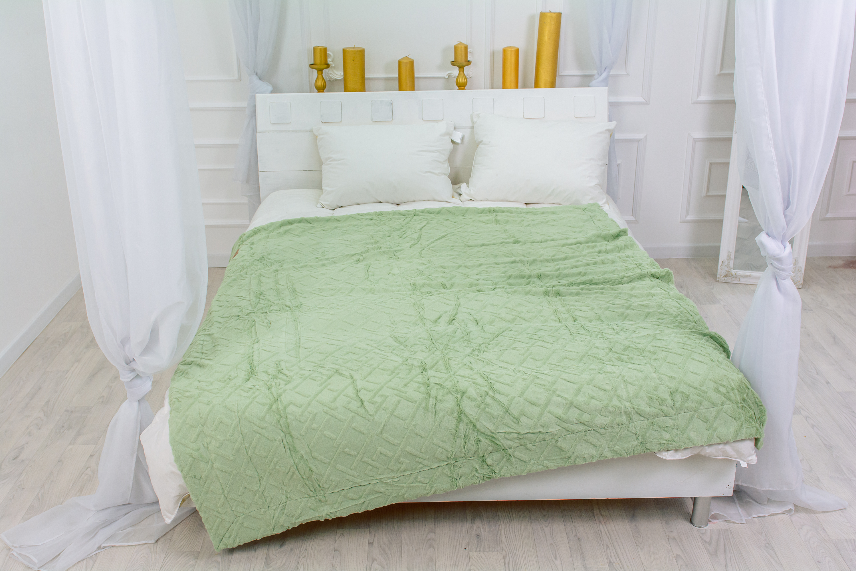 

Плед MirSon №1024 Camellia Mint 200x220