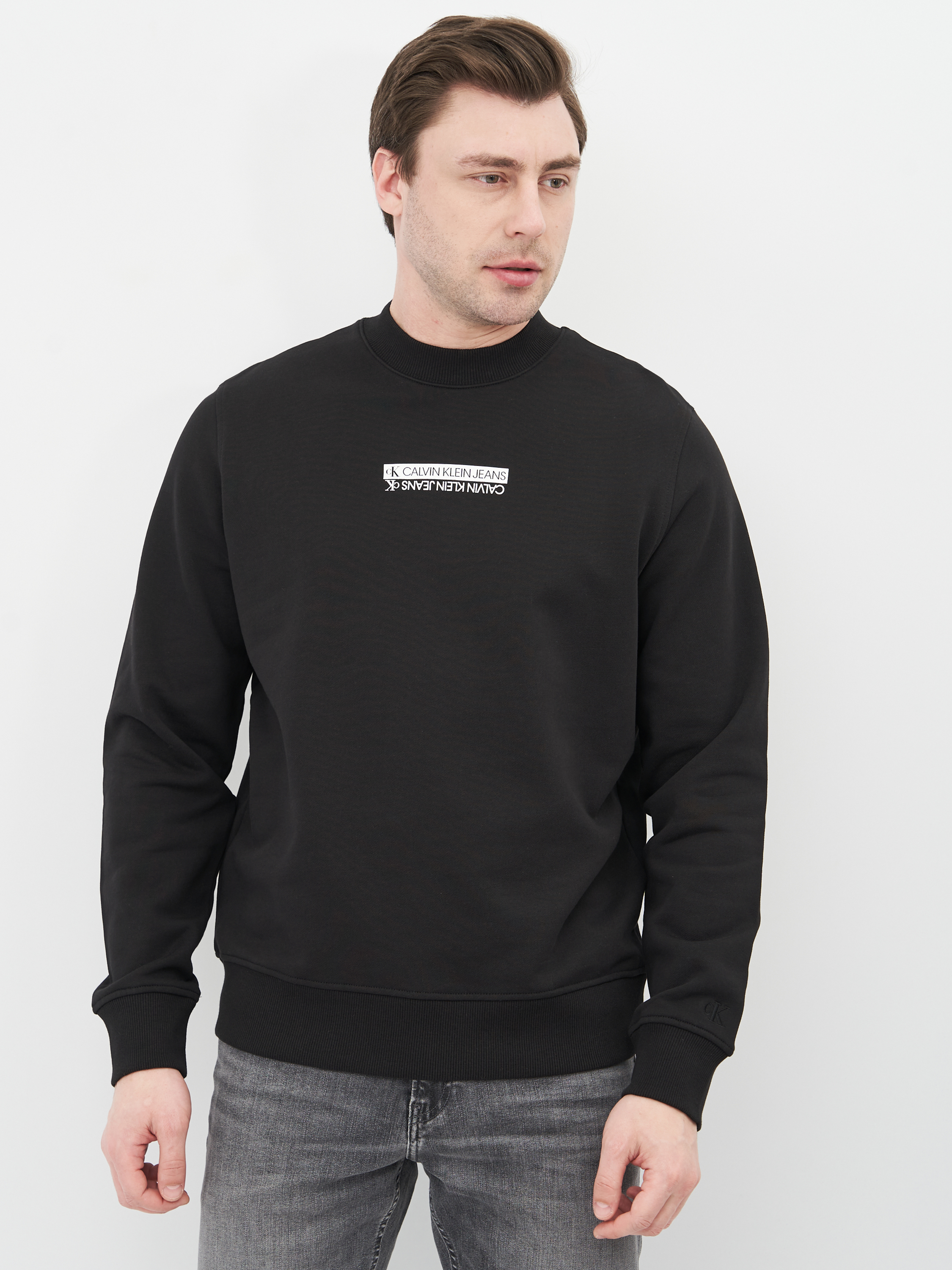 

Свитшот Calvin Klein Jeans Micro Mirrored Logo Mock Neck J30J317056-BEH L Pvh Black