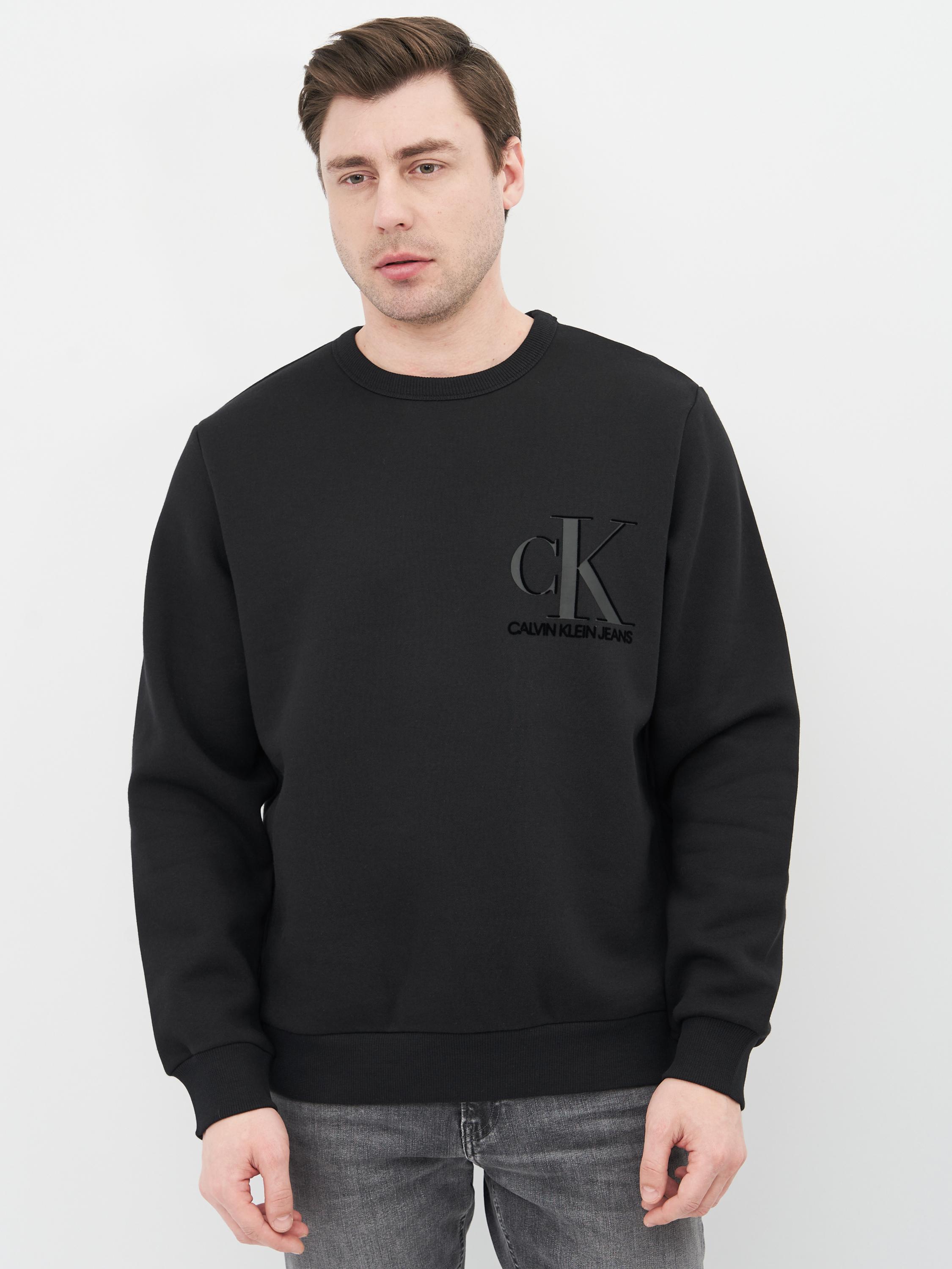 

Свитшот Calvin Klein Jeans Matte And Flock Monogram Cn J30J317155-BEH S Pvh Black