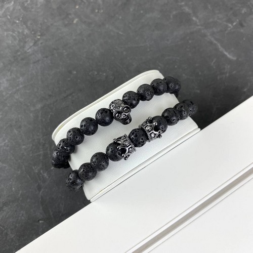 

Браслет 2B Rich Bracelet Skull 8 mm, 19 cm All Black
