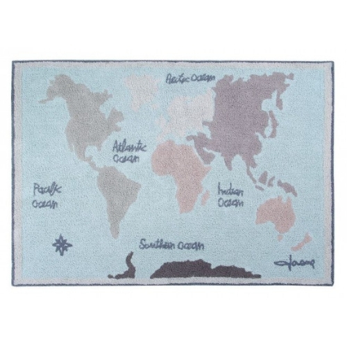 

Коврик Lorena Canals Vintage Map голубой 140x200 см.