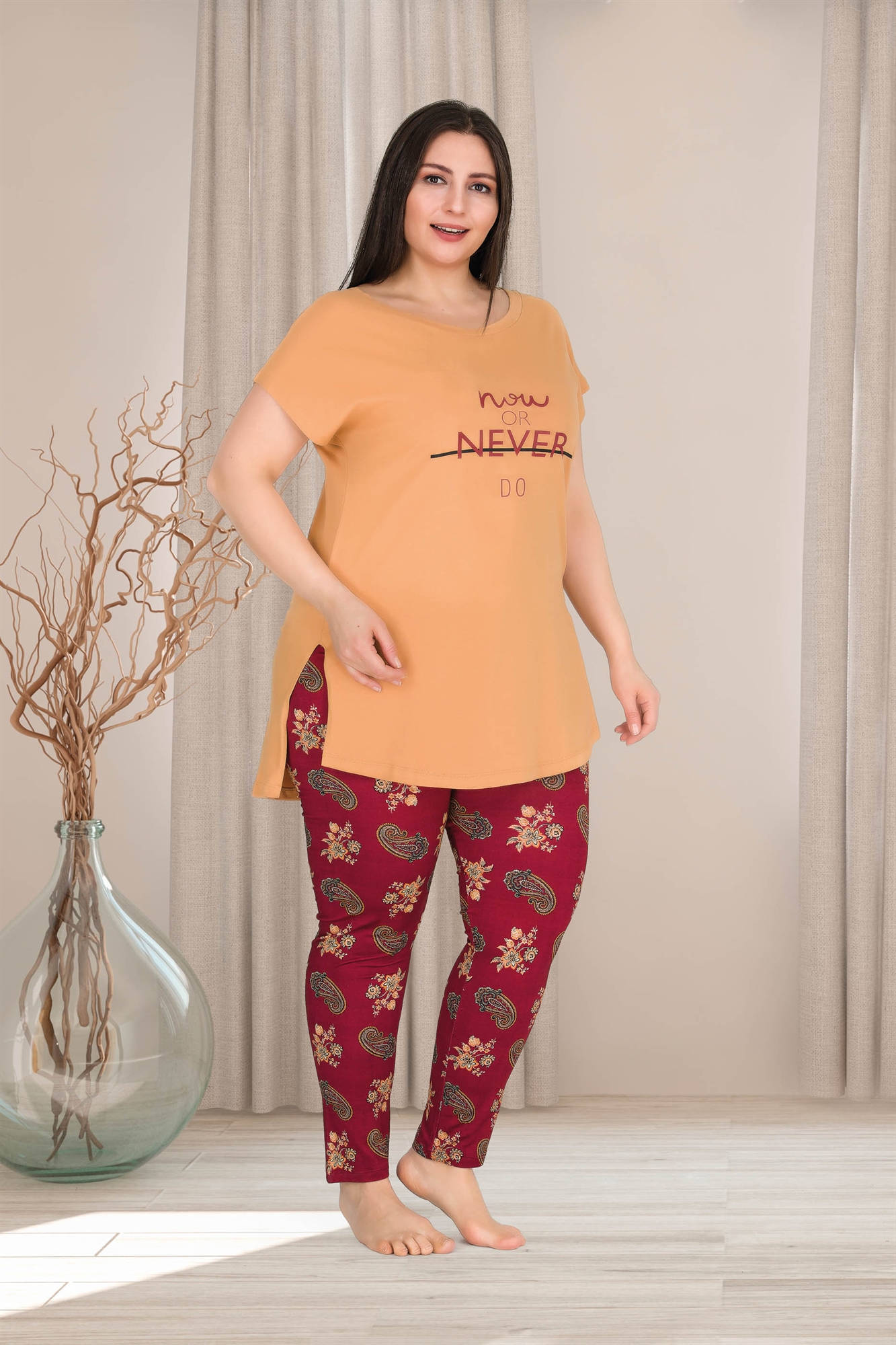 

Жіноча піжама великий розмір Lady 10761 3XL Мультицветной