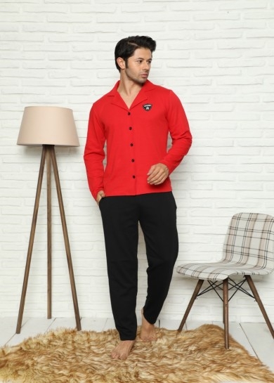 

Чоловіча піжама Pijamoni 6120-4 M Красный/Черный