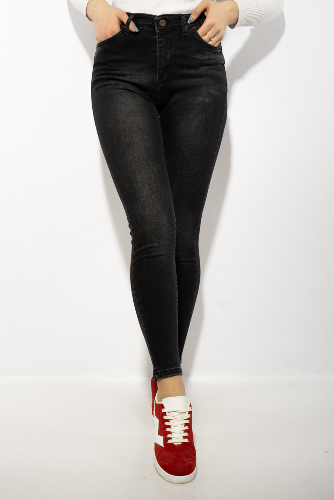 

Джинсы Skinny 623F2064-1 с легкими потертостями (Графит) 28