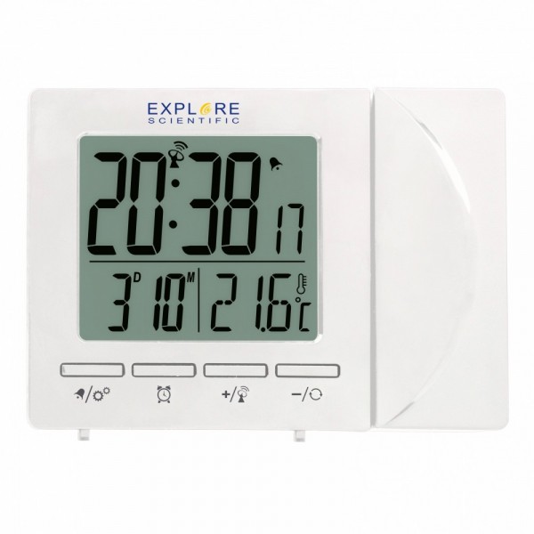

Проекционные часы Explore Scientific Projection RC Alarm White