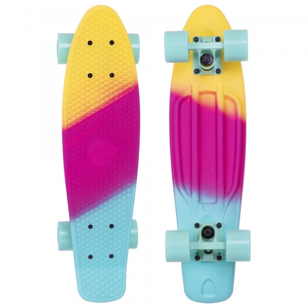

Скейтборд Penny Fish color 22in SK-402-10 Желтый-малиновый-мятный (MR12897)