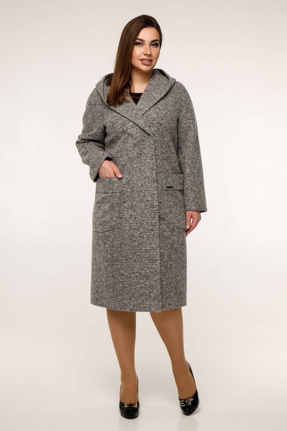 

Пальто В-1120 Bouclet Alpaca AGU Тон 105 46